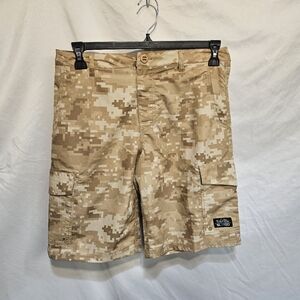 Salt Life Cargo Boardshorts Mens 30 Tan Beige Swim Trunk Bottoms Shorts